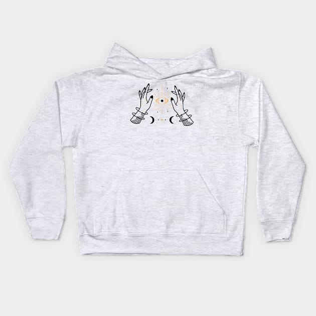 Celestial Hands Kids Hoodie by Venus Complete